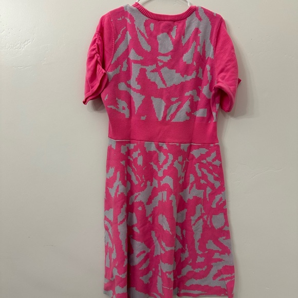 VG by Victor GLemaud Ribbed Waist Pattered Knit sweater Dress size XL - Picture 4 of 9